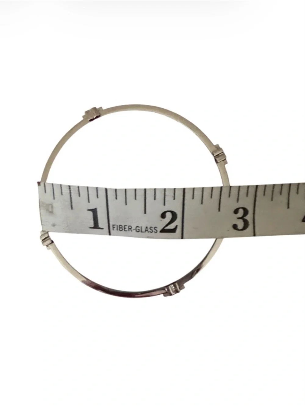 Tory Burch Polished Silver Logo Hinged Bracelet